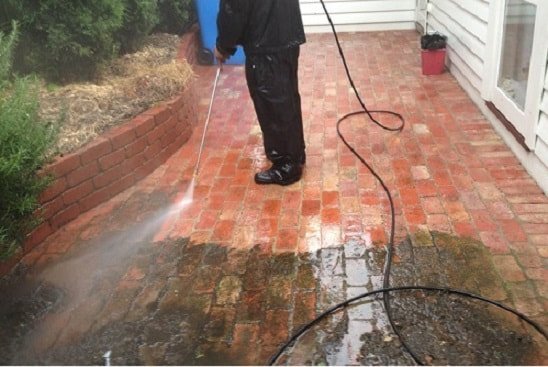 residential brick pressure washing